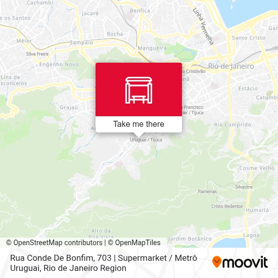 Rua Conde De Bonfim, 703 | Supermarket / Metrô Uruguai map
