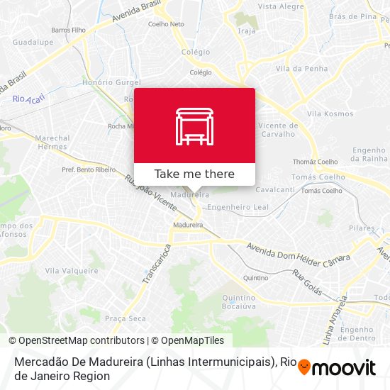 Mapa Mercadão De Madureira (Linhas Intermunicipais)