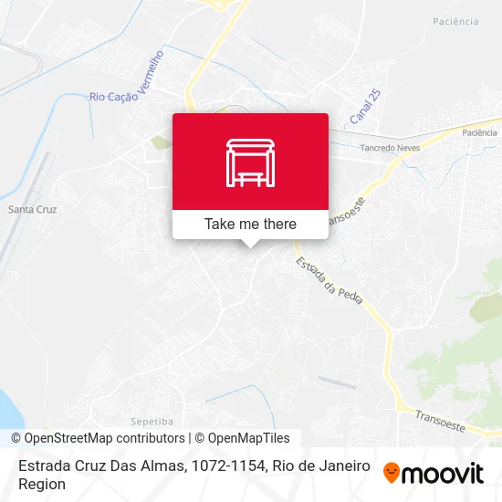 Estrada Cruz Das Almas, 1072-1154 map