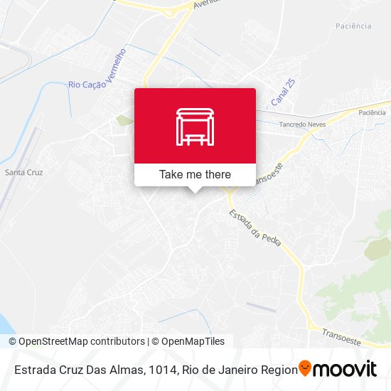 Estrada Cruz Das Almas, 1014 map