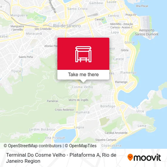 Terminal Do Cosme Velho - Plataforma A map