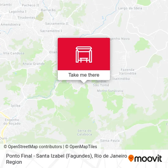 Ponto Final - Santa Izabel (Fagundes) map