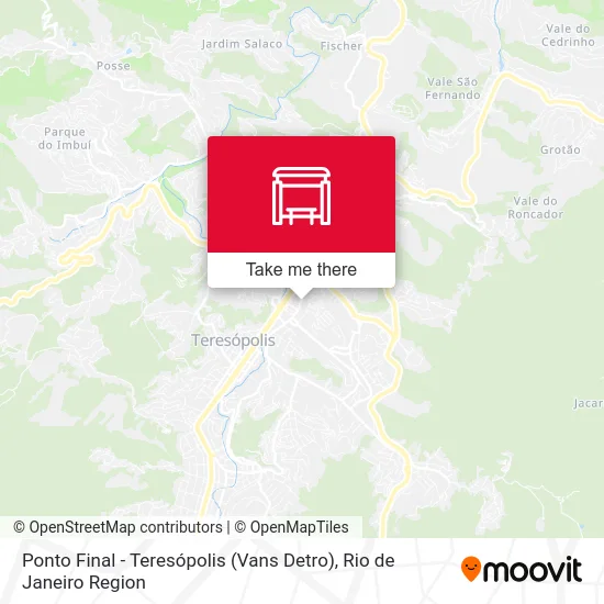 Ponto Final - Teresópolis (Vans Detro) map