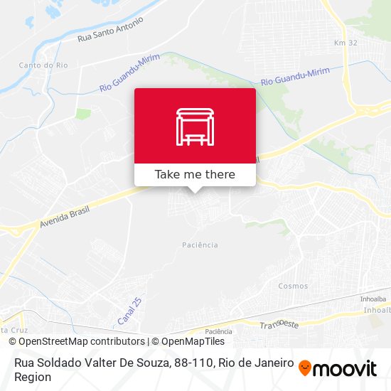 Mapa Rua Soldado Valter De Souza, 88-110