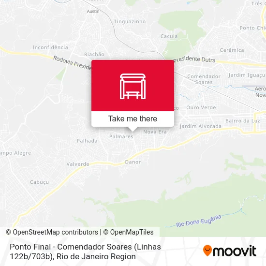 Ponto Final - Comendador Soares (Linhas 122b / 703b) map