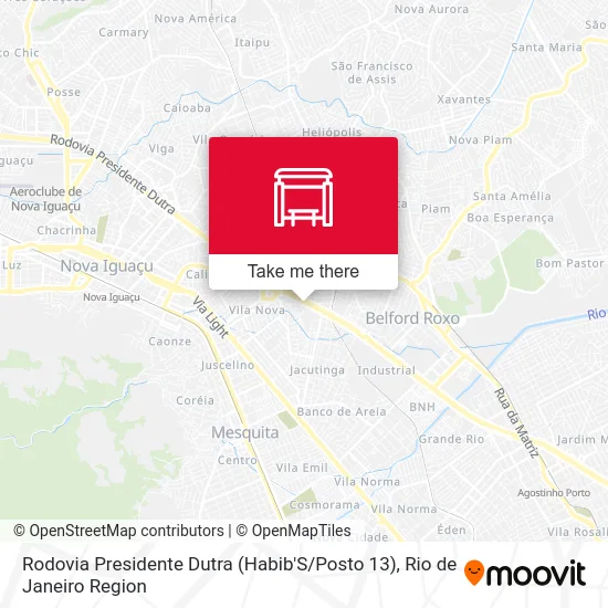 Rodovia Presidente Dutra (Habib'S / Posto 13) map
