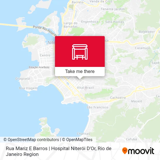 Rua Mariz E Barros | Hospital Niterói D'Or map