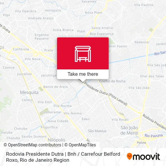 Rodovia Presidente Dutra | Bnh / Carrefour Belford Roxo map