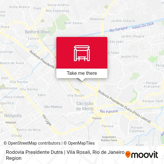 Rodovia Presidente Dutra | Vila Rosali map