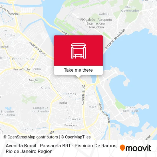 Avenida Brasil | Passarela BRT - Piscinão De Ramos map