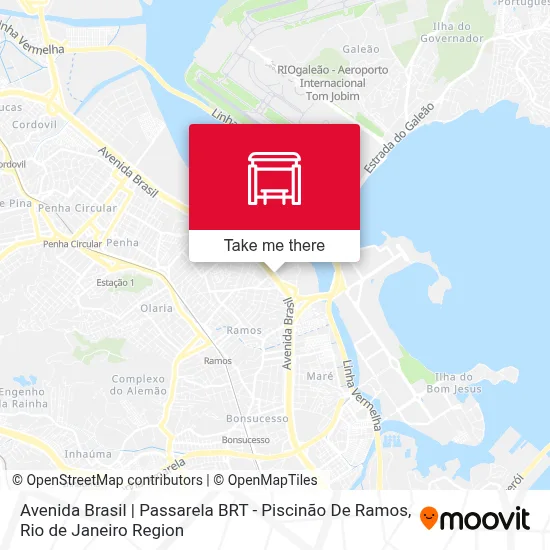 Avenida Brasil | Passarela BRT - Piscinão De Ramos map