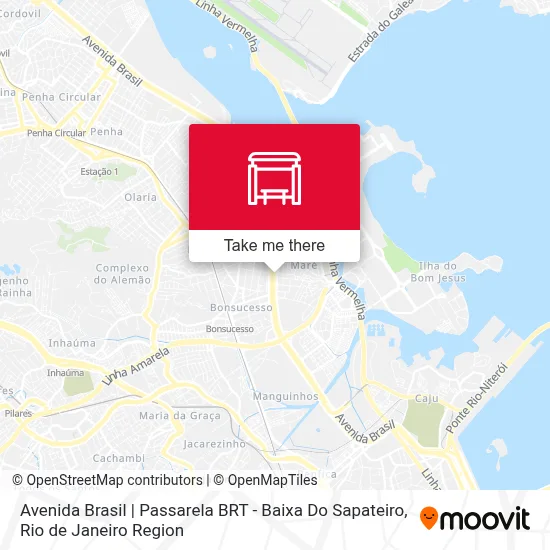 Avenida Brasil | Passarela BRT - Baixa Do Sapateiro map