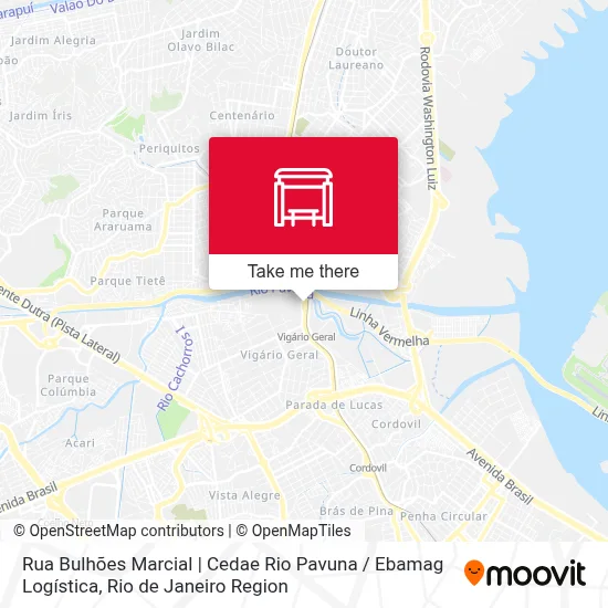 Rua Bulhões Marcial | Cedae Rio Pavuna / Ebamag Logística map