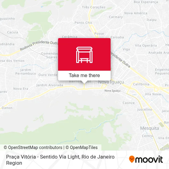 Praça Vitória - Sentido Via Light map