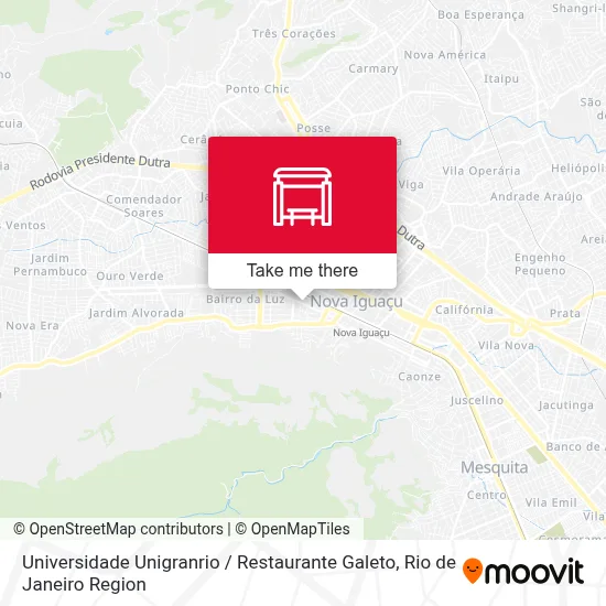 Universidade Unigranrio / Restaurante Galeto map