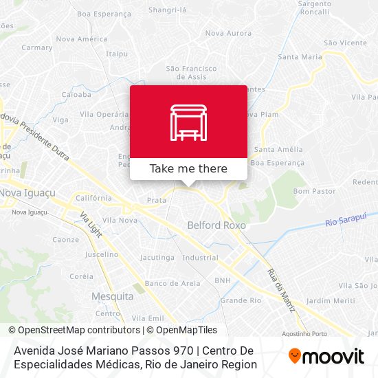 Mapa Avenida José Mariano Passos 970 | Centro De Especialidades Médicas