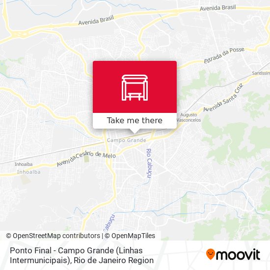 Mapa Ponto Final - Campo Grande (Linhas Intermunicipais)