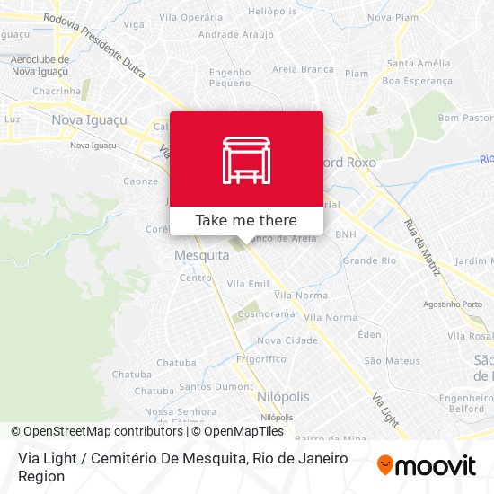 Via Light / Cemitério De Mesquita map