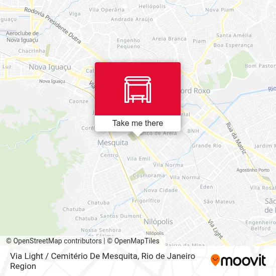 Via Light / Cemitério De Mesquita map