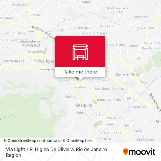 Mapa Via Light / R. Higino De Oliveira