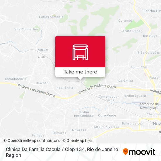 Clínica Da Família Cacuia / Ciep 134 map