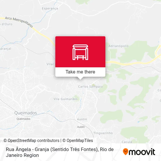 Rua Ângela - Granja (Sentido Três Fontes) map