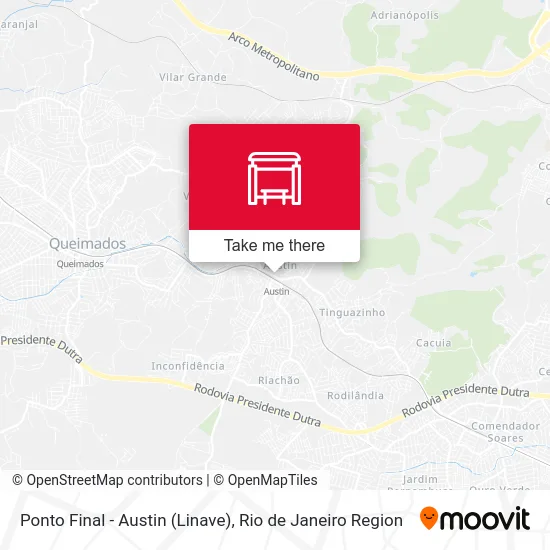 Ponto Final - Austin (Linave) map
