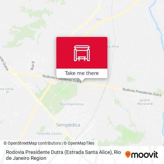 Rodovia Presidente Dutra (Estrada Santa Alice) map