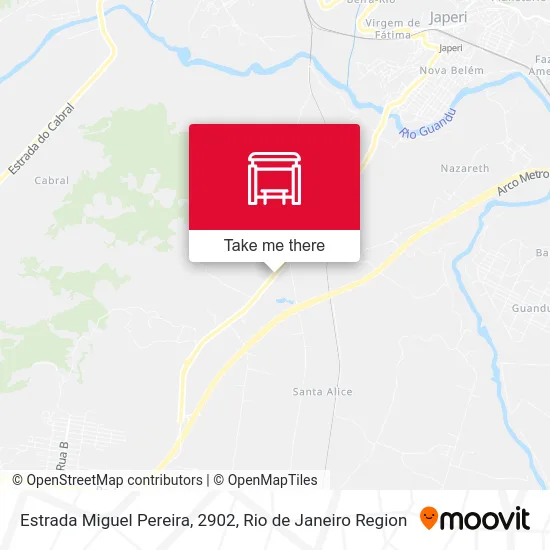 Estrada Miguel Pereira, 2902 map