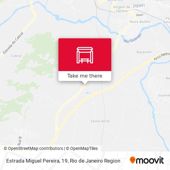 Estrada Miguel Pereira, 19 map