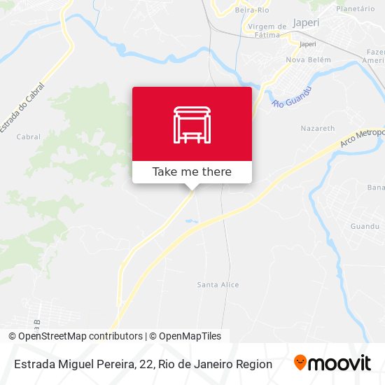 Estrada Miguel Pereira, 22 map
