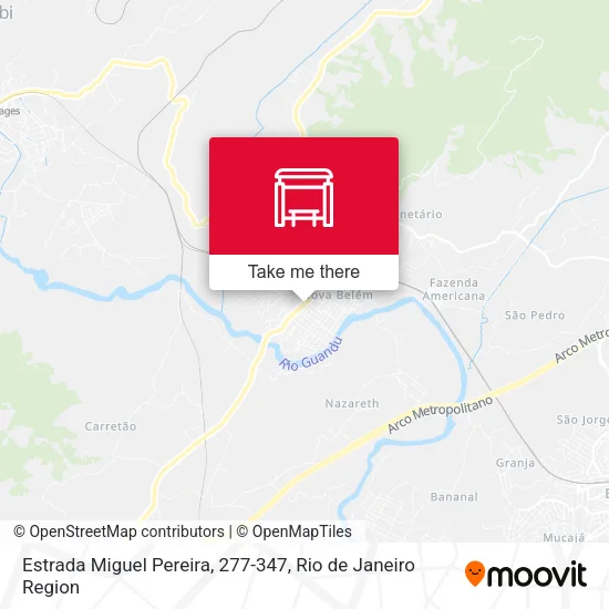 Estrada Miguel Pereira, 277-347 map