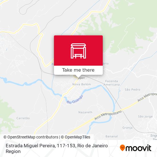 Mapa Estrada Miguel Pereira, 117-153