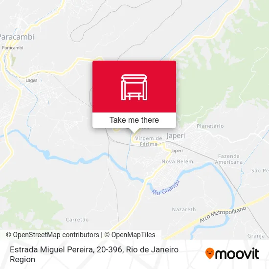 Estrada Miguel Pereira, 20-396 map