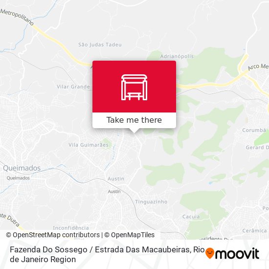 Fazenda Do Sossego / Estrada Das Macaubeiras map