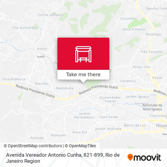 Avenida Vereador Antonio Cunha, 821-899 map