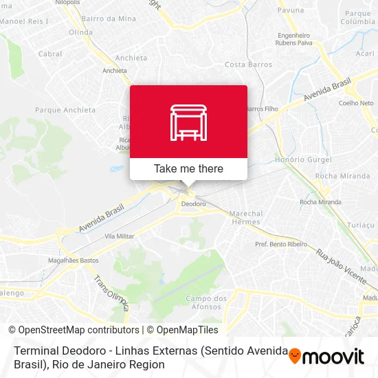 Terminal Deodoro - Linhas Externas (Sentido Avenida Brasil) map