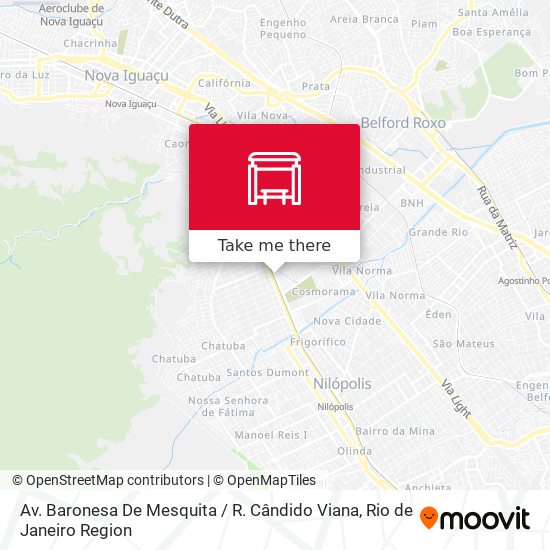 Mapa Av. Baronesa De Mesquita / R. Cândido Viana