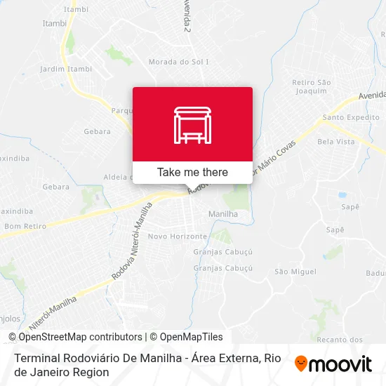 Terminal Rodoviário De Manilha - Área Externa map