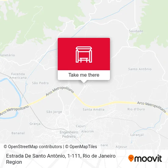 Estrada De Santo Antônio, 1-111 map