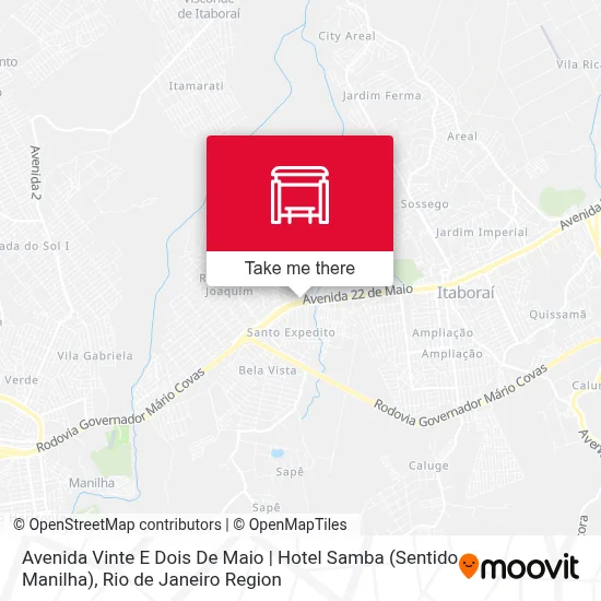 Avenida Vinte E Dois De Maio | Hotel Samba (Sentido Manilha) map