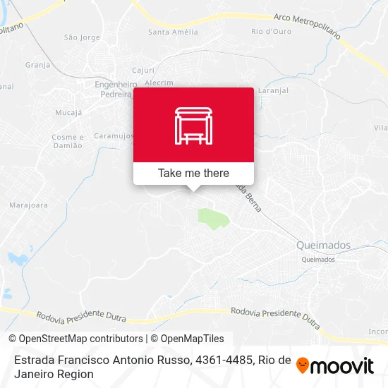 Estrada Francisco Antonio Russo, 4361-4485 map