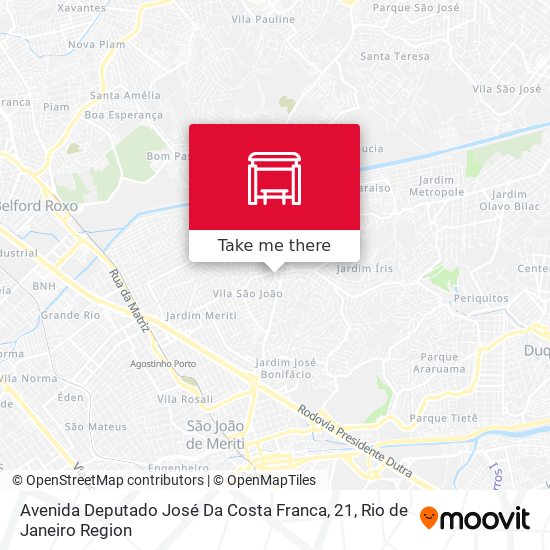 Mapa Avenida Deputado José Da Costa Franca, 21