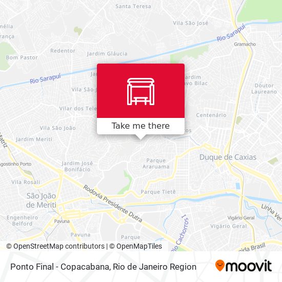 Ponto Final - Copacabana map