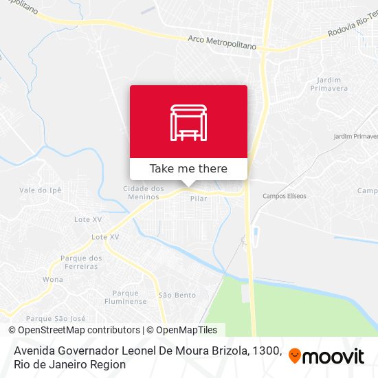 Avenida Governador Leonel De Moura Brizola, 1300 map