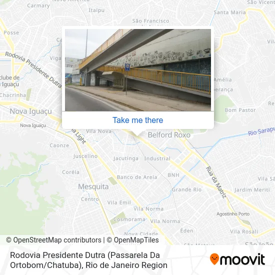 Rodovia Presidente Dutra (Passarela Da Ortobom / Chatuba) map