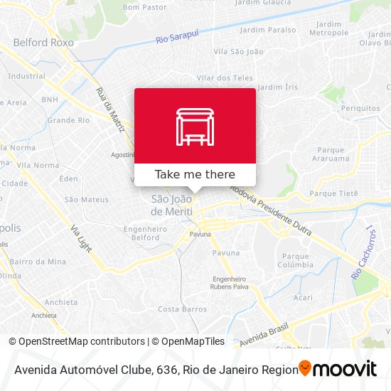 Avenida Automóvel Clube, 636 map