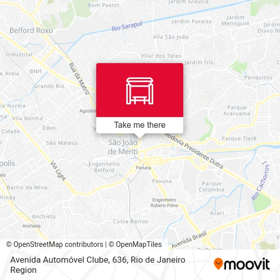 Avenida Automóvel Clube, 636 map