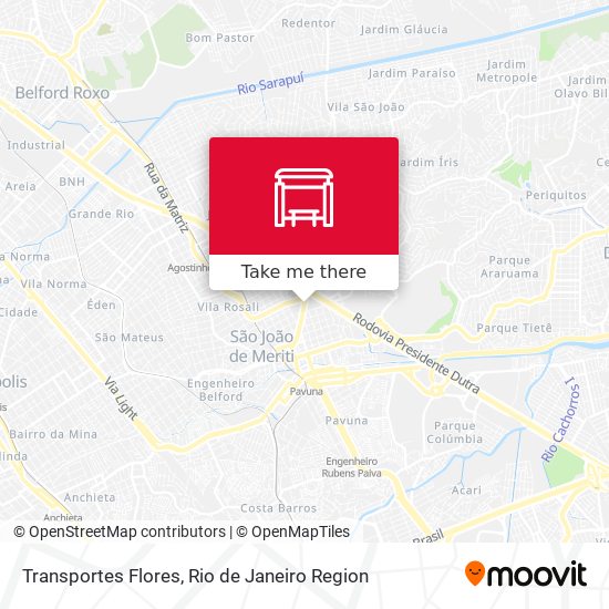 Transportes Flores map