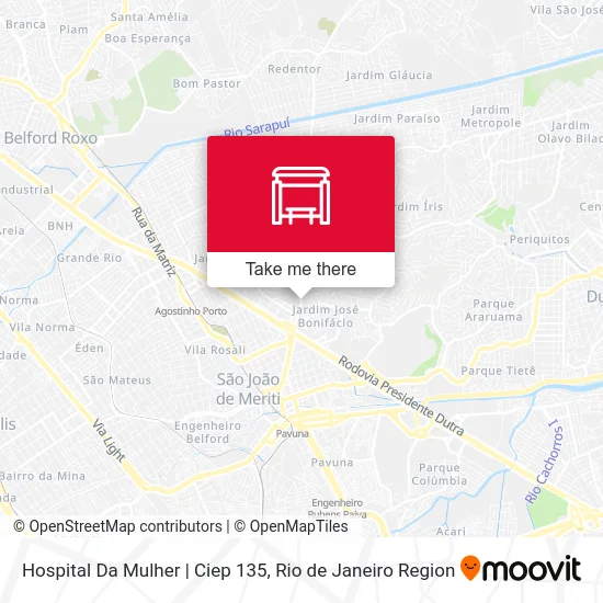 Hospital Da Mulher | Ciep 135 map